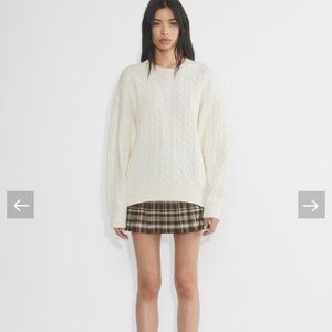 Aritzia Peggy Sweater Whisper White Size M Soft Knit Minimalist